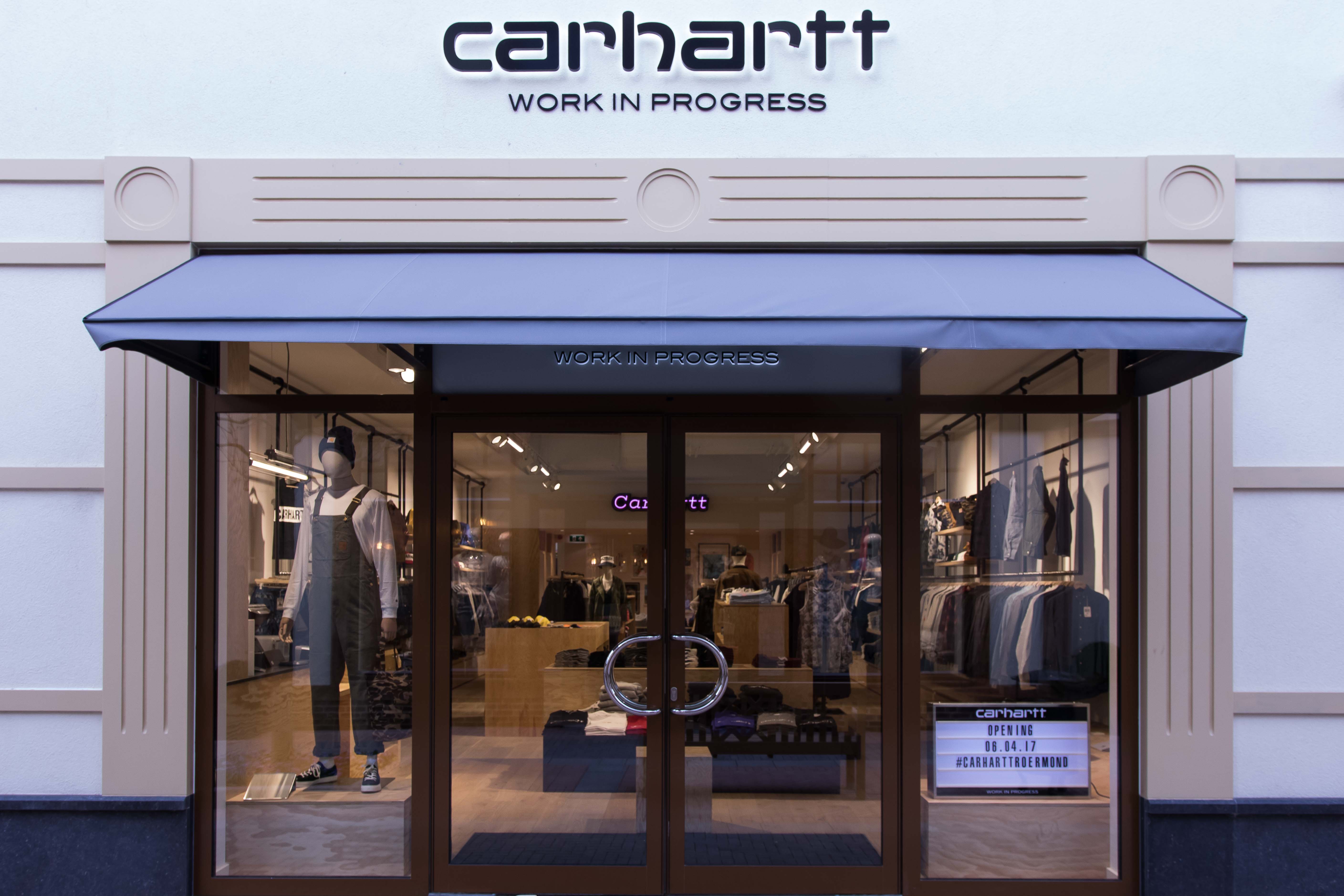 Various outlet stores for carhartt WIP designed by formlos.com